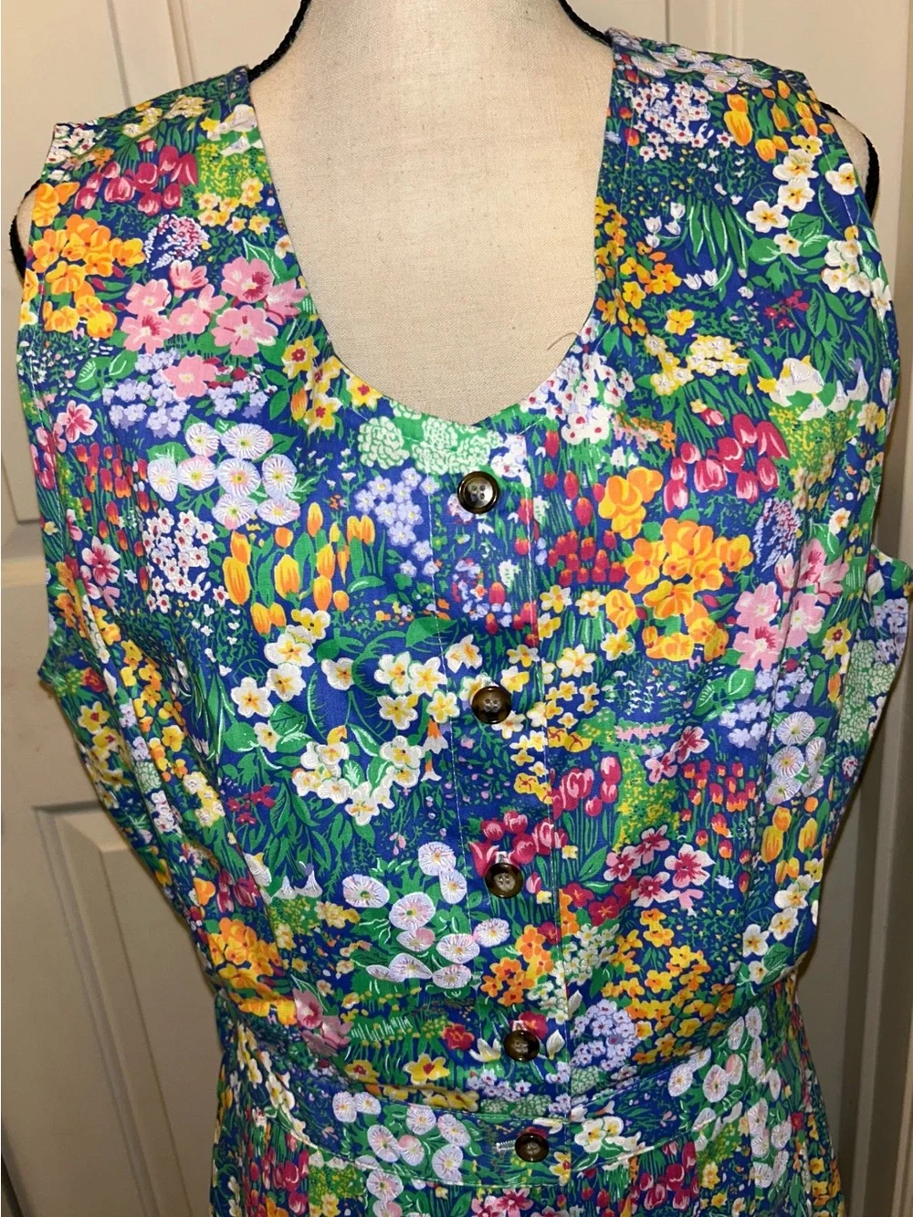 Faith Mountain Company Vintage Cotton Floral Dress Women’s XLarge Never Worn